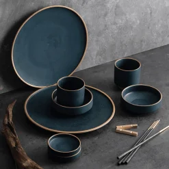 Elegance at the Table Küche & Esszimmer-Cyllene Porzellan-Geschirrset – Elegantes Esstischgeschirr