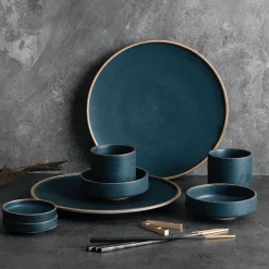 Elegance at the Table Küche & Esszimmer-Cyllene Porzellan-Geschirrset – Elegantes Esstischgeschirr