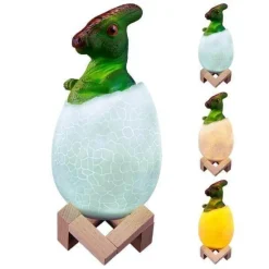 Comfort u0026 Style Beleuchtung-3D Dinosaur Egg Night Light - Colorful Remote Control Bedside Lamp