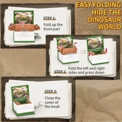 The Decor Haven Babyspielzeug-3D Dinosaurier Mini Schlüsselanhänger Spielzeug