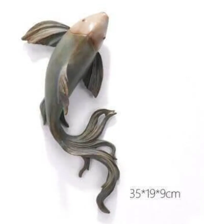 Comfort u0026 Style Wohndeko-3D Fisch Wandaufkleber - Modernes Feng Shui Harz Dekor