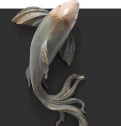 Comfort u0026 Style Wohndeko-3D Fisch Wandaufkleber - Modernes Feng Shui Harz Dekor