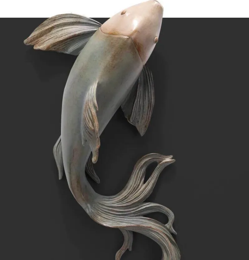 Comfort u0026 Style Wohndeko-3D Fisch Wandaufkleber - Modernes Feng Shui Harz Dekor