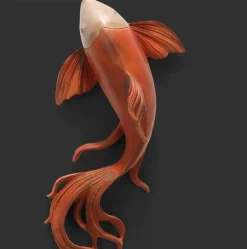 Comfort u0026 Style Wohndeko-3D Fisch Wandaufkleber - Modernes Feng Shui Harz Dekor