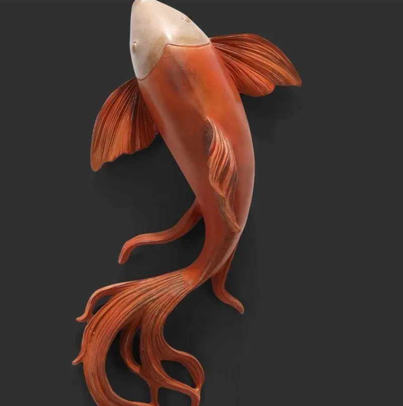 Comfort u0026 Style Wohndeko-3D Fisch Wandaufkleber - Modernes Feng Shui Harz Dekor