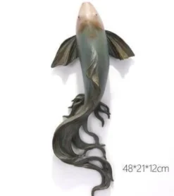 Comfort u0026 Style Wohndeko-3D Fisch Wandaufkleber - Modernes Feng Shui Harz Dekor