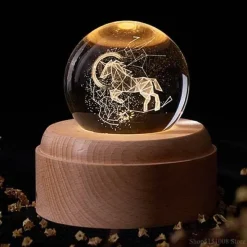 Comfort u0026 Style Beleuchtung-3D Galaxy Crystal LED Music Lamp - Rotating Night Light