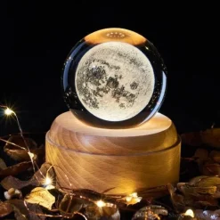 Comfort u0026 Style Beleuchtung-3D Galaxy Crystal LED Music Lamp - Rotating Night Light