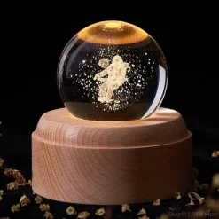 Comfort u0026 Style Beleuchtung-3D Galaxy Crystal LED Music Lamp - Rotating Night Light