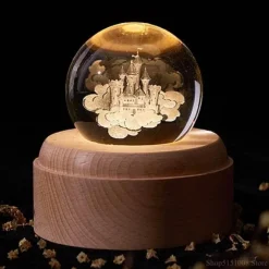 Comfort u0026 Style Beleuchtung-3D Galaxy Crystal LED Music Lamp - Rotating Night Light