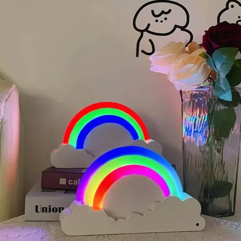 Comfort u0026 Style Beleuchtung-3D LED Regenbogen Nachtlampe - Buntes Wohndekor