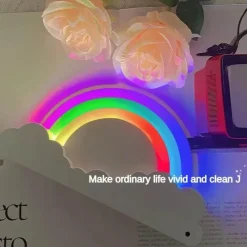 Comfort u0026 Style Beleuchtung-3D LED Regenbogen Nachtlampe - Buntes Wohndekor