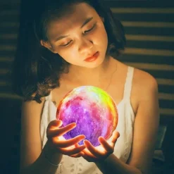 Comfort u0026 Style Beleuchtung-3D Moon Lamp - Glow Decor for Bedroom