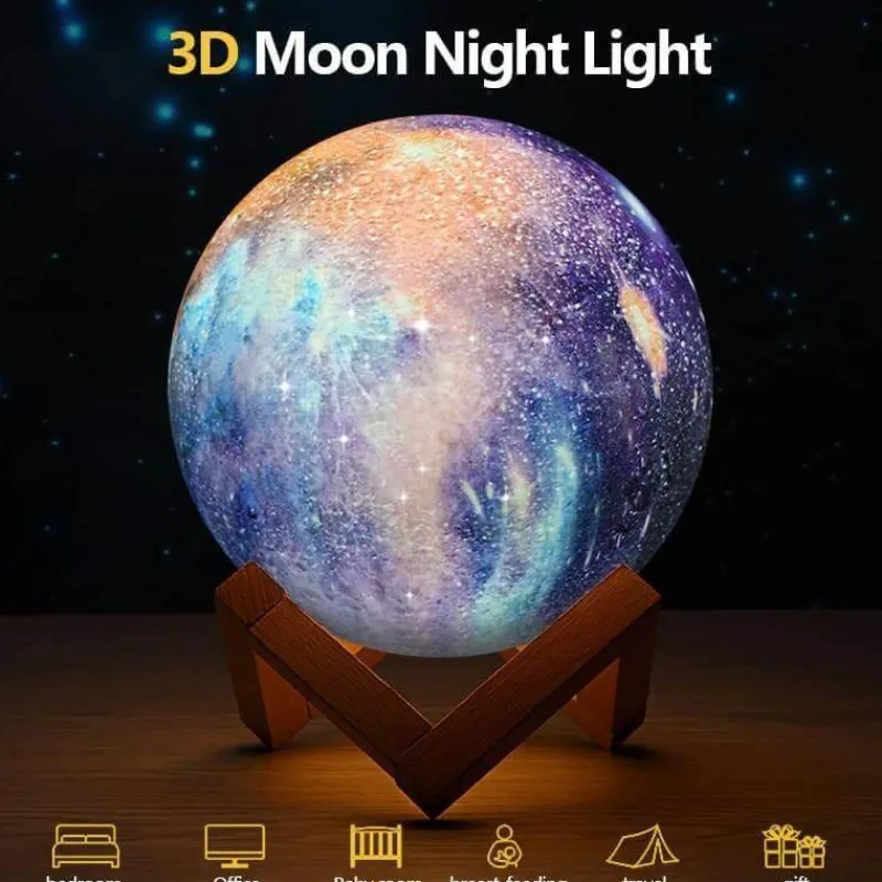 Comfort u0026 Style Beleuchtung-3D Moon Lamp - Glow Decor for Bedroom