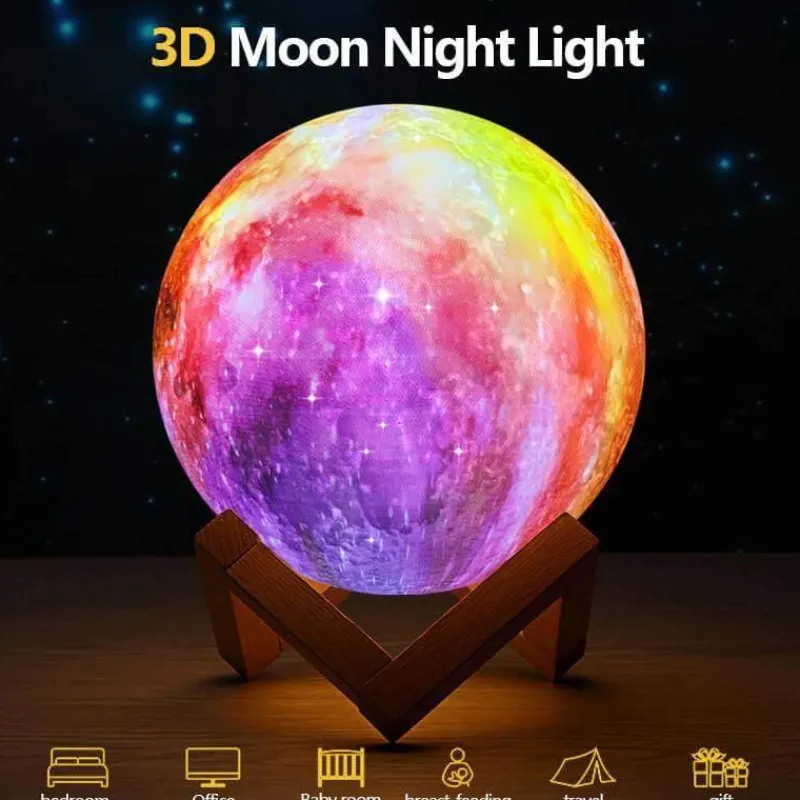 Comfort u0026 Style Beleuchtung-3D Moon Lamp - Glow Decor for Bedroom