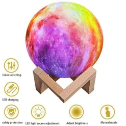 Comfort u0026 Style Beleuchtung-3D Moon Lamp - Glow Decor for Bedroom