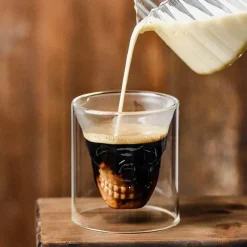 Cup Couture Küche & Esszimmer-3D Totenkopfglas - Doppelwandiger Trinkbecher