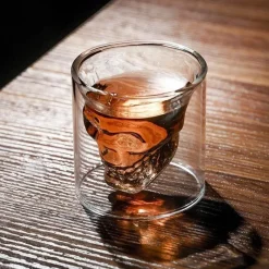 Cup Couture Küche & Esszimmer-3D Totenkopfglas - Doppelwandiger Trinkbecher