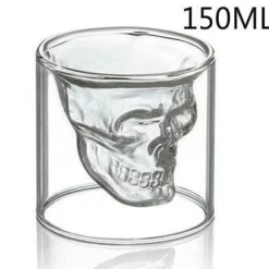 Cup Couture Küche & Esszimmer-3D Totenkopfglas - Doppelwandiger Trinkbecher