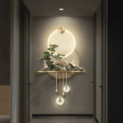 The Decor Haven Beleuchtung-3D Tropische LED-Wandlampe - Künstlerischer Akzent für die Inneneinrichtung