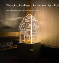 Comfort u0026 Style Beleuchtung-3D wiederaufladbare LED-Nachtlampe – stilvolle Wandleuchte