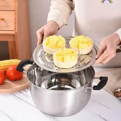 Tom Küche & Esszimmer-Dampfgarer aus Edelstahl für Brötchen, Mais und Eier – langlebiges Küchenutensil