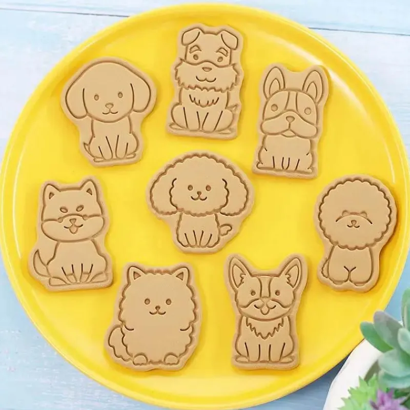Tom Küche & Esszimmer-3D-Ausstechformen-Set mit Hundemotiv – DIY-Keksformen, Dekorationswerkzeuge
