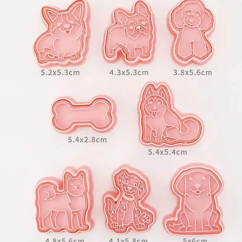 Tom Küche & Esszimmer-3D-Ausstechformen-Set mit Hundemotiv – DIY-Keksformen, Dekorationswerkzeuge