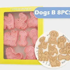 Tom Küche & Esszimmer-3D-Ausstechformen-Set mit Hundemotiv – DIY-Keksformen, Dekorationswerkzeuge