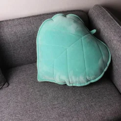 Pillow Haven Bettzeug-3D-Blatt-Plüschkissen – weiches Wurfkissen für Zuhause und Auto