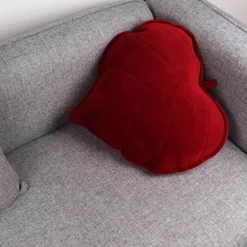 Pillow Haven Bettzeug-3D-Blatt-Plüschkissen – weiches Wurfkissen für Zuhause und Auto