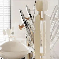 Space Savvy Küche & Esszimmer-Deckel-Organizer zur Wandmontage – Küchenaufbewahrung für Töpfe und Pfannen