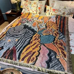 Wrap u0026 Relax Bettzeug-Deckenbezug im nordischen Design – Schöner Sofaüberwurf im Frauen-Stil