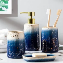 The Bath Nook Badezimmer-Deep Blue Bathroom Accessories - Stylish Décor Essentials