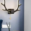 Comfort u0026 Style Beleuchtung-Deer Antler Wall Lamp with Motion Sensor - Creative Home Decor Lighting
