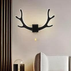 Comfort u0026 Style Beleuchtung-Deer Antler Wall Lamp with Motion Sensor - Creative Home Decor Lighting