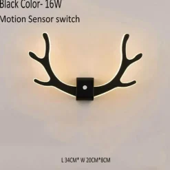 Comfort u0026 Style Beleuchtung-Deer Antler Wall Lamp with Motion Sensor - Creative Home Decor Lighting