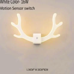 Comfort u0026 Style Beleuchtung-Deer Antler Wall Lamp with Motion Sensor - Creative Home Decor Lighting