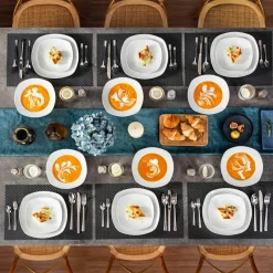 Elegance at the Table Küche & Esszimmer-Deimos Porzellan-Geschirrset – Elegantes Geschirr für die gesellige Runde