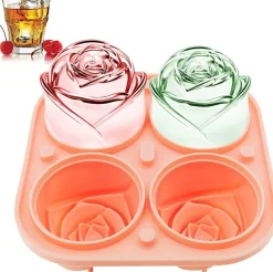 The Culinary Kit Küche & Esszimmer-3D-Eisform in Rosenform – großer, eleganter Eiswürfelbereiter