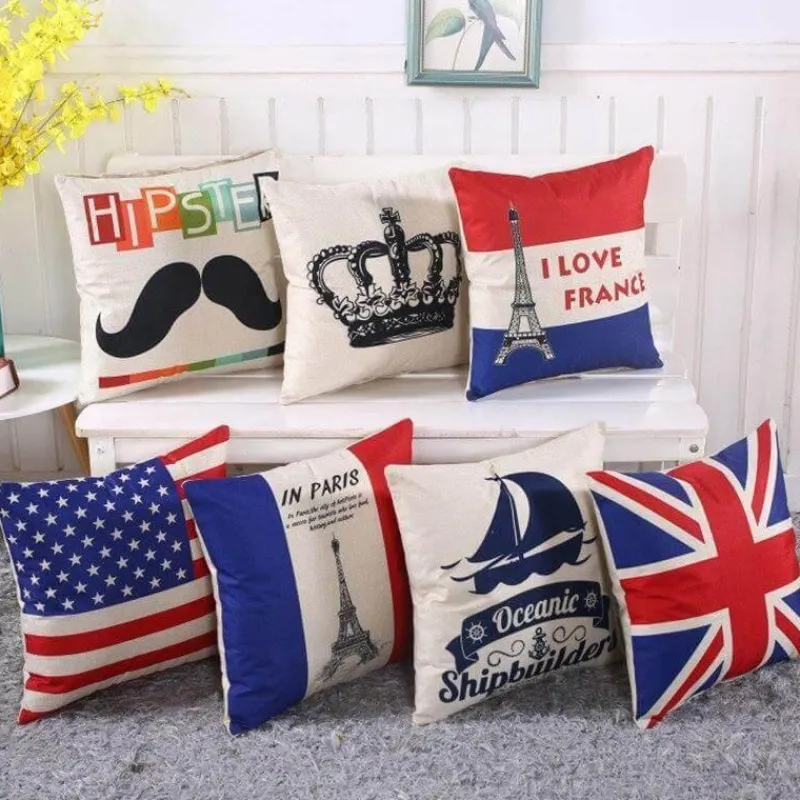 Cozy Haven Bettzeug-Dekorative Kissenbezüge - Bedruckte Bezüge im Europa-Amerika-Design