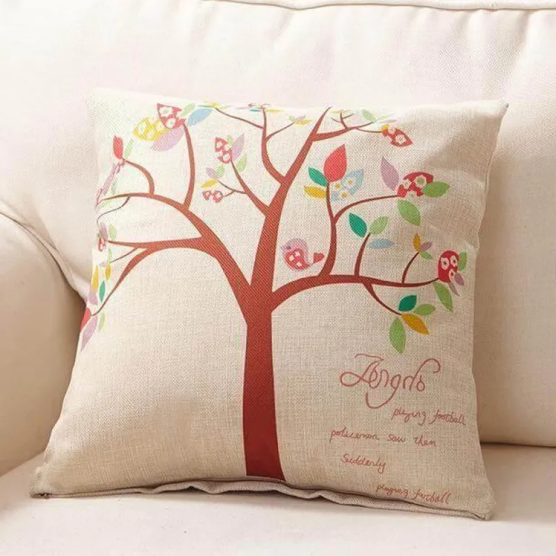 Cozy Haven Bettzeug-Dekorative Kissenbezüge mit Baummotiv – Niedliche Akzentbezüge für Zuhause