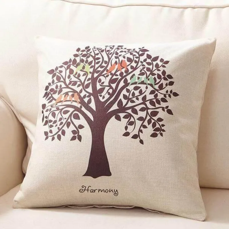 Cozy Haven Bettzeug-Dekorative Kissenbezüge mit Baummotiv – Niedliche Akzentbezüge für Zuhause