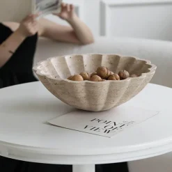 Cozy Nest Decor Wohndeko-Dekorative Schale aus – Tafelaufsatz aus Naturstein