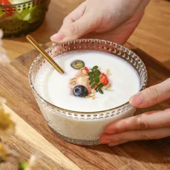 Elegance at the Table Küche & Esszimmer-Dekorative Sonnenblumen-Glasschale - Geprägte Schale