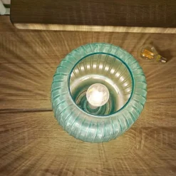 Bright Accents Beleuchtung-Dekorative Tischlampe aus gehämmertem Glas – stilvolle Beleuchtungsvorrichtung