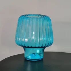 Bright Accents Beleuchtung-Dekorative Tischlampe aus gehämmertem Glas – stilvolle Beleuchtungsvorrichtung