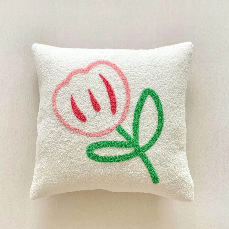 Pillow Haven Bettzeug-Dekorativer Kissenbezug aus Sonnenblumen-Jacquard
