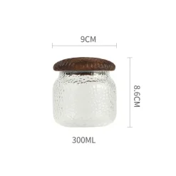 Cozy Nest Decor Küche & Esszimmer-Dekoratives Vorratsglas aus gehämmertem Glas – stilvoller Küchenbehälter