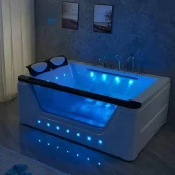 The Blissful Bath Badezimmer-Deluxe Jacuzzi Bathtub - Elegant Spa Experience